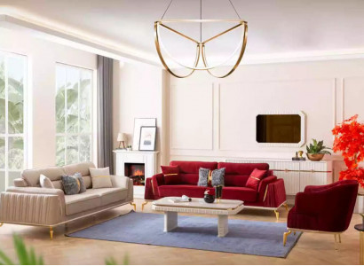 Sofagarnitur 331 Set Wohnzimmer Möbelset Design Modernes 3tlg neu